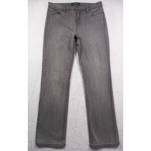 LRL Ralph Lauren Jeans Womens Size 8 Petite Gray Straight Mid Rise Stretch